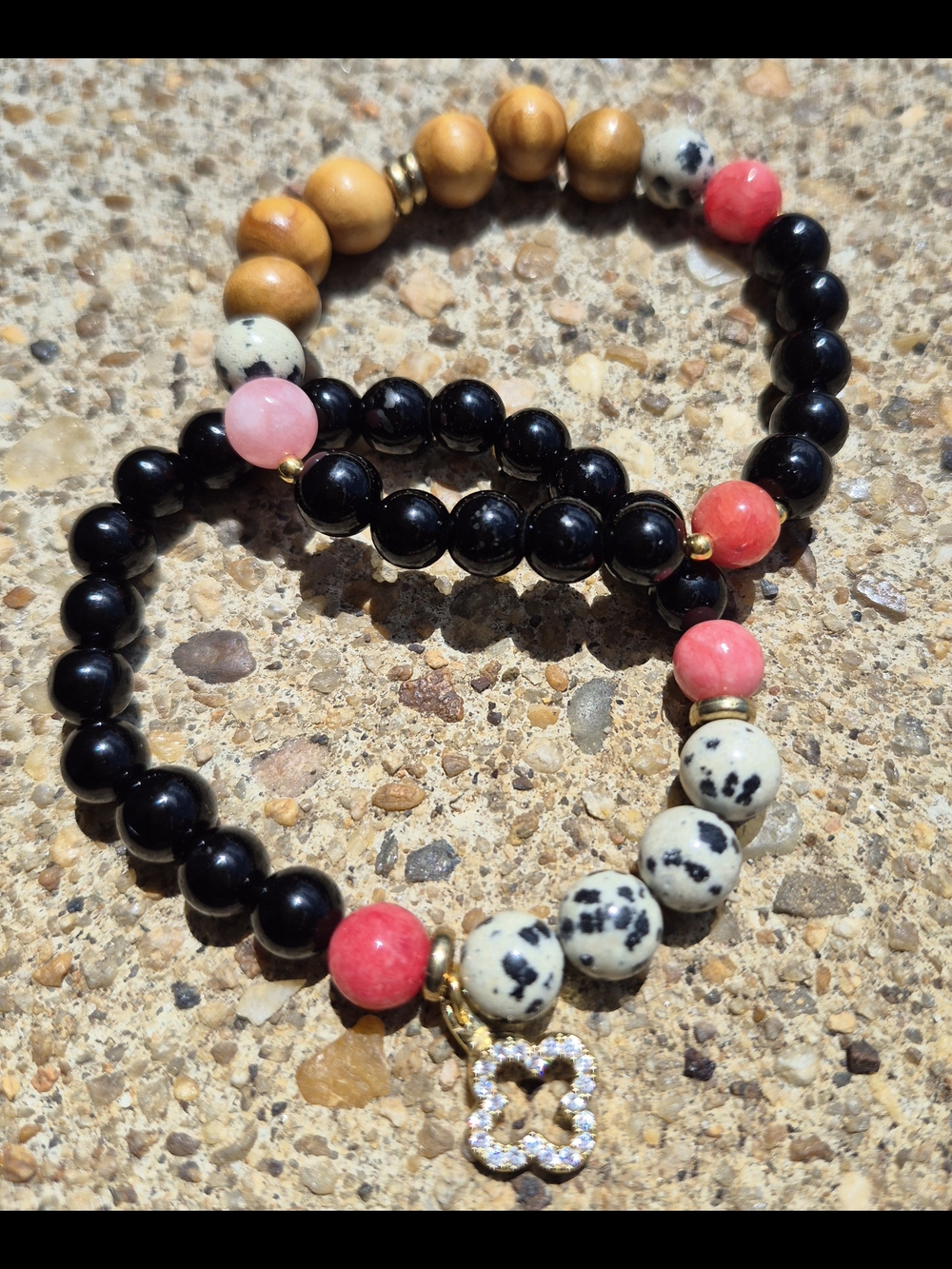 Dalmation Clover Braclet Set!
